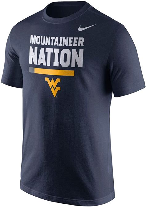 Nike West Virginia Mountaineers Navy Blue Local Short Sleeve T Shirt