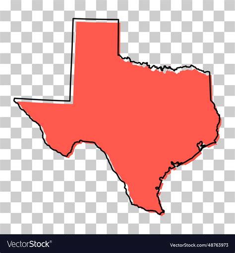 texas map shape united states  america flat vector image