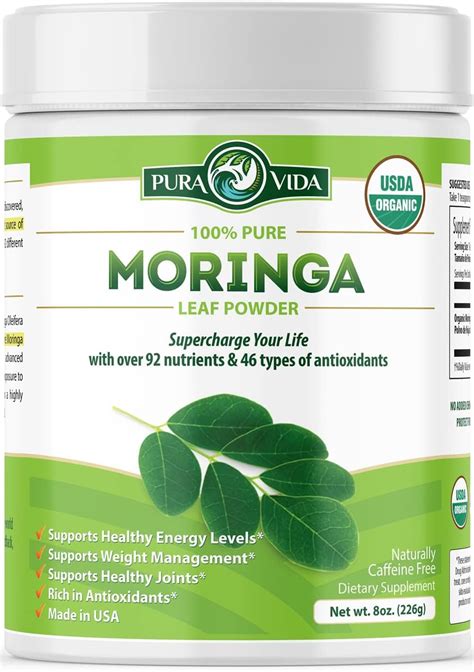 Amazon Naturevibe Botanicals Organic Moringa Green Leaf Powder