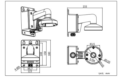 Ds Zj B Aluminum Alloy Wall Mount Bracket For Mini Dome