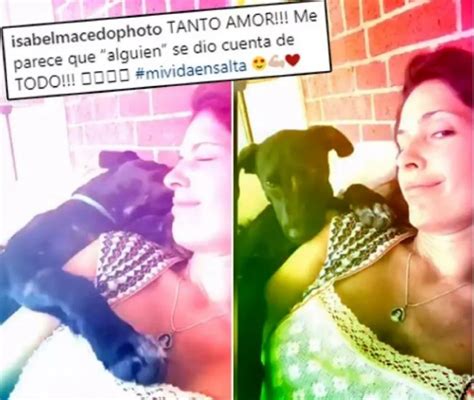 Isabel Macedo y la tierna reacción de su perra Cacha por su embarazo