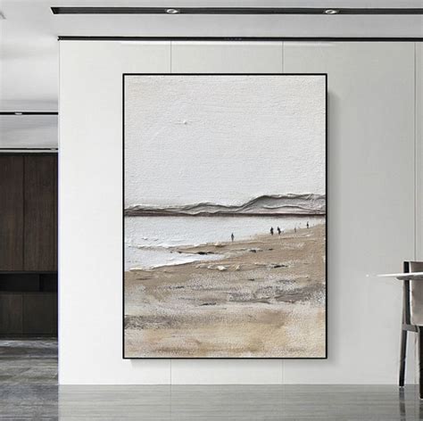 Gro E Wabi Sabi Wand Kunst Strukturierte Abstrakte Malerei Strand Beige