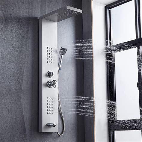 Rovogo Led Shower Panel Tower System 5 Function Shower Column With