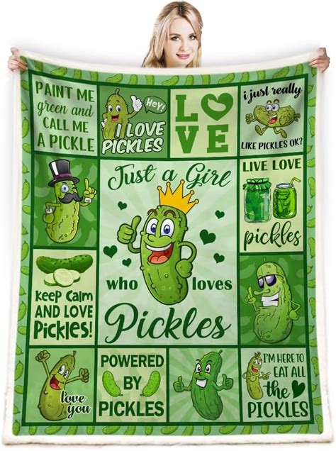 Amazon YJIANG Pickle Blanket Pickle Gifts For Girls Women Just