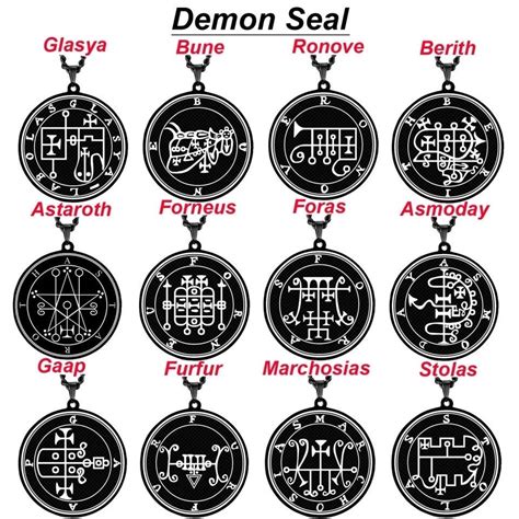 Demon Sigil Ars Goetia Seal Pendant Necklace Satanic Etsy