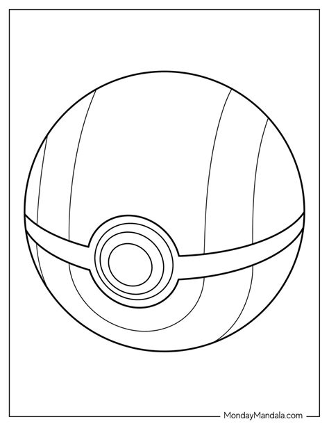 22 Pokéball Coloring Pages Free Pdf Printables In 2024 Pokeball