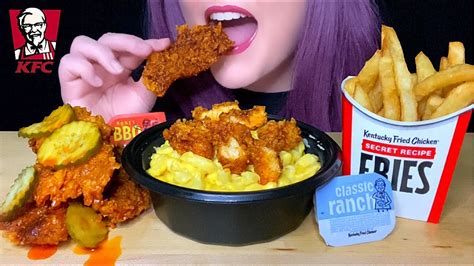 Asmr Kfc Mukbang No Talking Nashville Hot Fried Chicken Mac