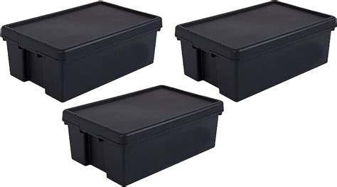 Jms We Create Smile Set Of Litre Black Bam Heavy Duty Storage