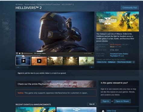 Steam Pulls Helldivers 2 from Unsupported PSN Countries | Beebom