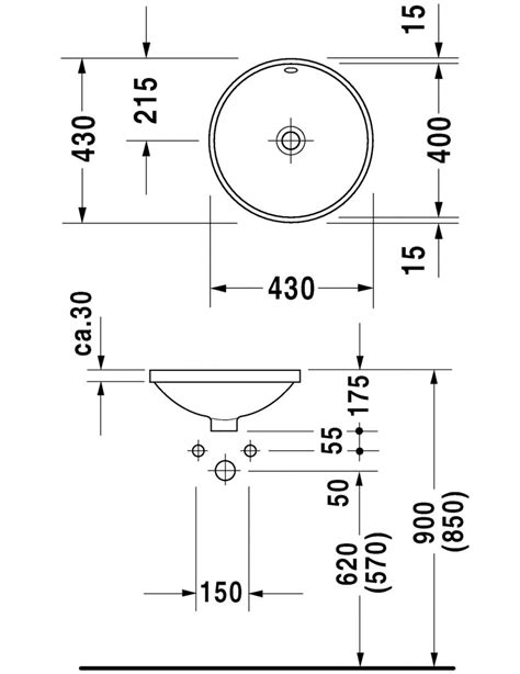 Duravit Architec 430mm Undercounter Vanity Basin 0468400000