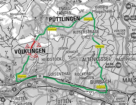 Update L 136 Straßenbauarbeiten zwischen Völklingen und Püttlingen