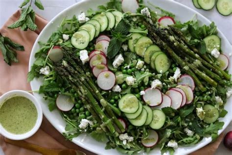 Spring Salad With Lemon Mint Vinaigrette