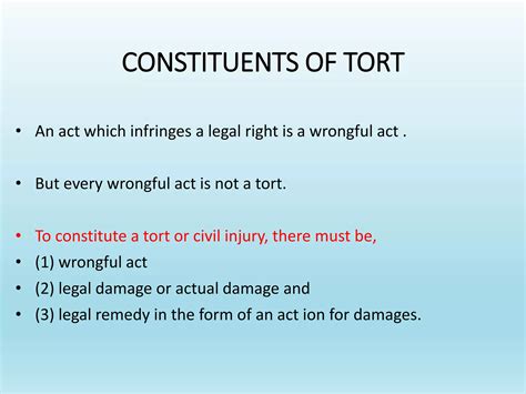 An Introduction To Law Of Torts Meaning Nature And Essential Elements