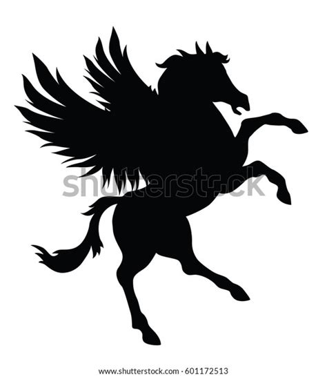 Vector Pegasus Silhouette Illustration Isolated Background Vector De