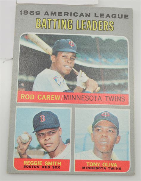 American League Batting Leaders Rod Carew Reggie Smith