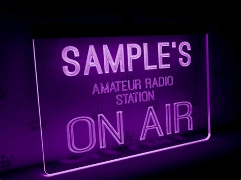 Personalized Amateur Radio Sign Light Signs Cave