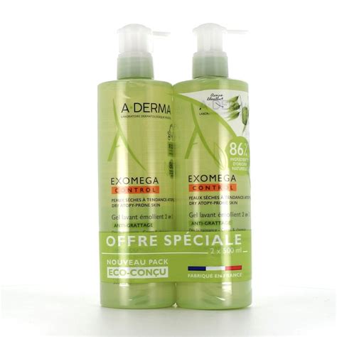 Aderma Exomega Control Gel Limpiador Emoliente En Cuerpo Y Cabello Beb