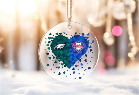 Philadelphia Eagles Phillies Christmas Ornaments Etsy