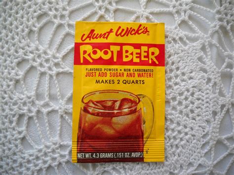 Vintage Root Beer Kool Aid Packet Aunt Wicks Very Rare