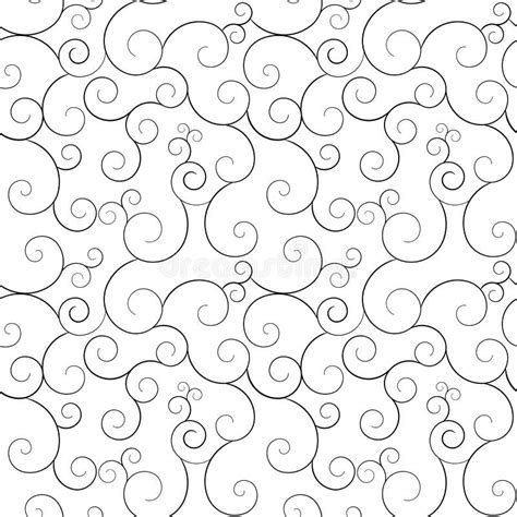 Seamless Swirly Patterns Vector Background Stock Vector