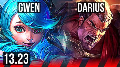 GWEN Vs DARIUS TOP 8 1 6 2 4M Mastery 1300 Games Legendary KR