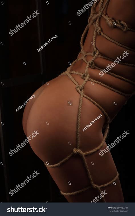 Blond Naked Woman Bound Rope Japanese Stock Photo 689457301 Shutterstock