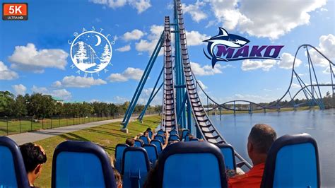 Mako Back Row On Ride Pov K Fps B M Hyper Airtime In The Back Row