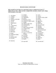 BEM SEX ROLE INVENTORY Doc BEM SEX ROLE INVENTORY Rate Yourself On Each Item On A Scale From