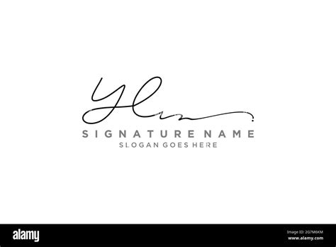 Letra Yl Firma Logo Plantilla Diseño Elegante Logo Firma Símbolo Plantilla Vector Icono Imagen