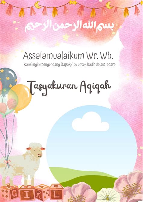 Undangan Aqiqah Digital Desain And Kerajinan Tangan Karya Seni Di Carousell