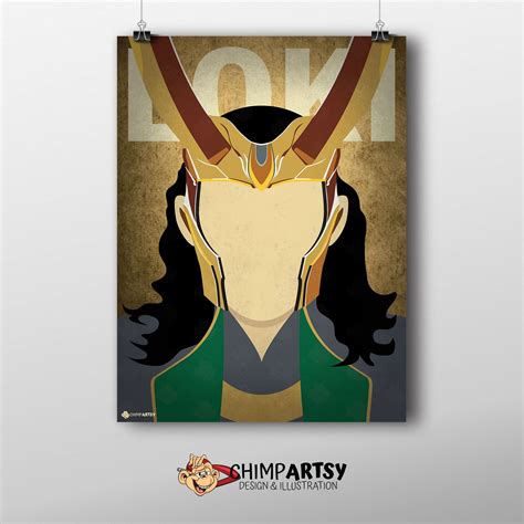 Loki Minimalist Poster Loki Wall Art Printable Loki Marvel Etsy