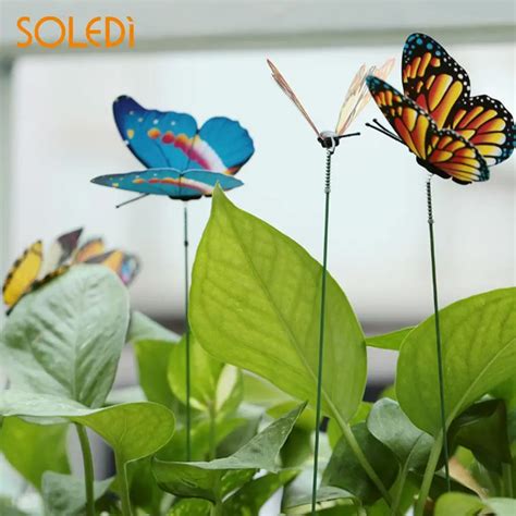 15PCS Lifelike Butterfly Garden Decor Garden Art Plastic Lawn ...