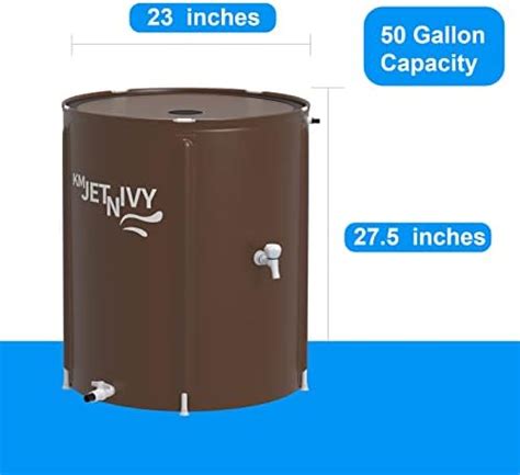 KMJETNIVY Rain Barrel 50G Anti Collapse Collapsible Rainwater