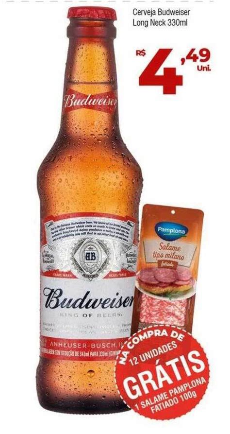 Cerveja Budweiser Long Neck Oferta Na Brasão Supermercados