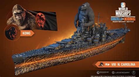 Godzilla Vs Kong Comes To World Of Warships In May Both Are Playable Commanders Gamespot