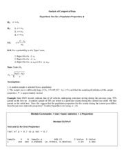 Stat Handout Analysis Of Categorical Data Analysis Of