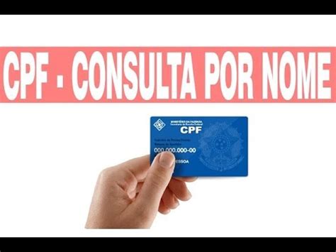 Consulta De Cpf Pelo Nome Completo Youtube