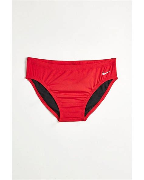 Nike Hydrastrong Solid Swimming Brief In Red For Men Lyst