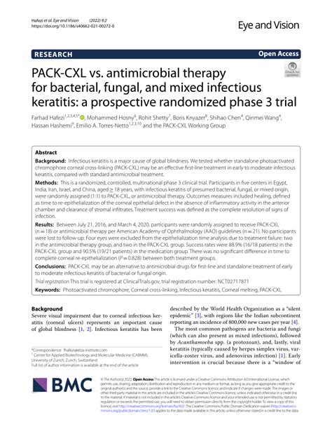 PDF PACK CXL Vs Antimicrobial Therapy For Bacterial Fungal And