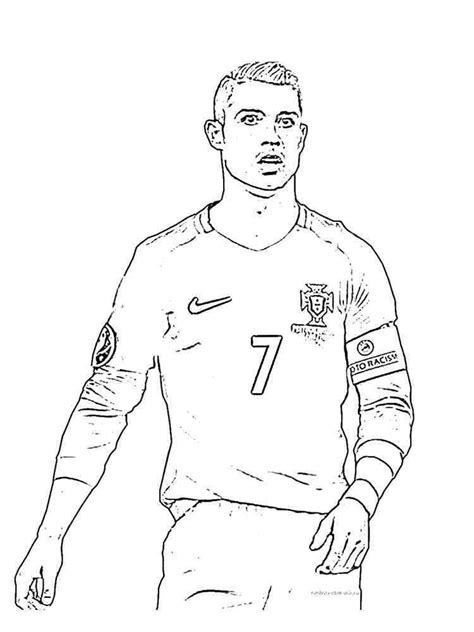 Cristiano Ronaldo Coloring Sheet Free Printable Templates