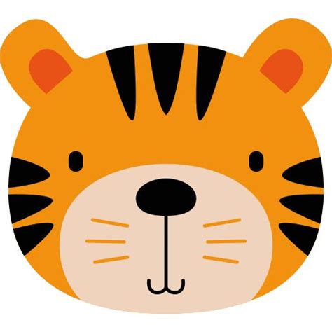 Cute Tiger Face Clip Art