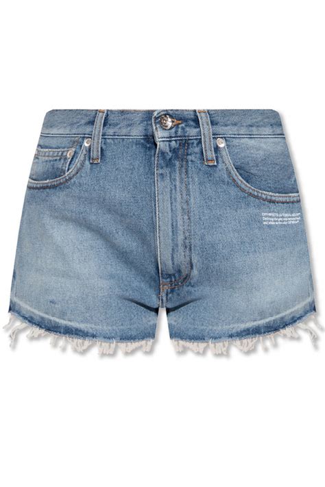 Off White Denim Shorts Womens Clothing Vitkac