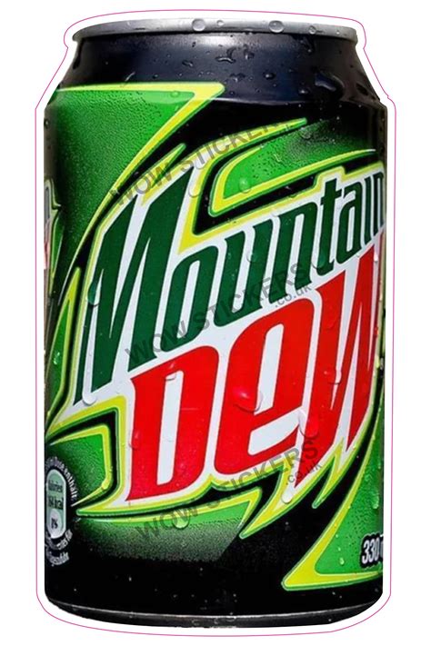 Mountain Dew Soft Drink Can Wow Stickers