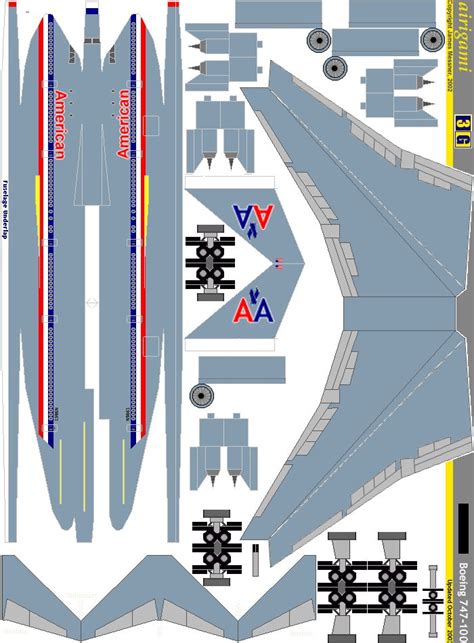 Boeing Papermodel American Airlines S