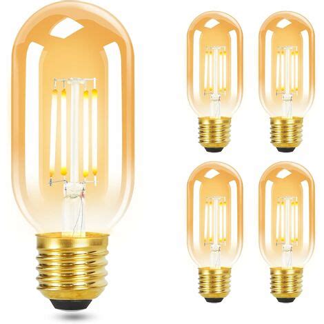 Zmh E Led Blanc Chaud Ampoules Vintage T Led Ampoule E Ampoules