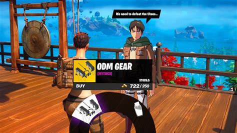 Fortnite Eren Jaeger Boss Location Chapter 4 Mythic Odm Gear Youtube