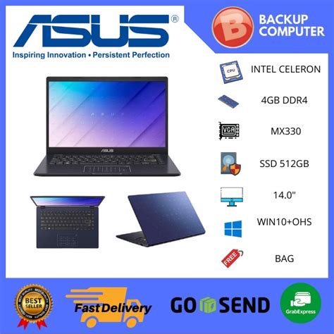 Jual Asus Vivobook E410mao Hd454 Celeron N4020 4gb 512ssd W10ohs 14hd