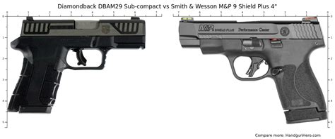 Diamondback DBAM29 Sub Compact Vs Smith Wesson M P 9 Shield Plus 4