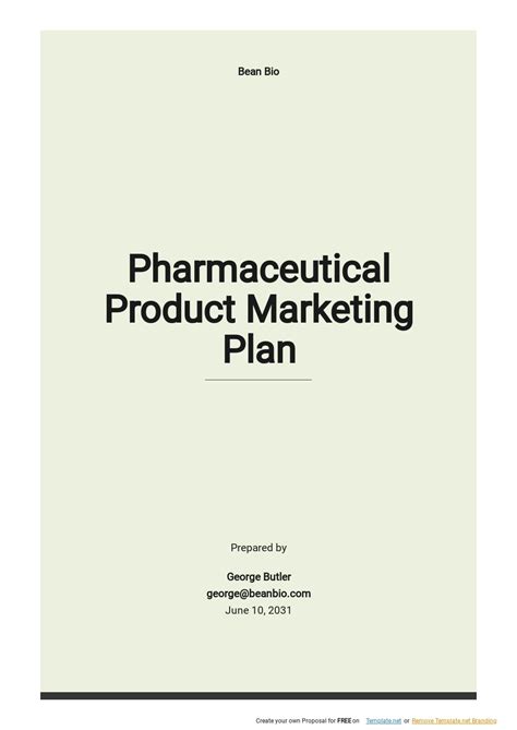 Pharmaceutical Product Launch Plan Template Google Docs Word Apple