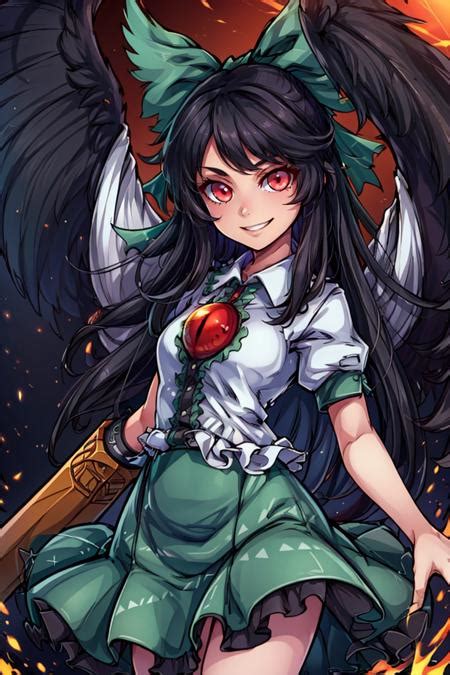 Ai Art Lora Model Reiuji Utsuho Nuclear Hell Raven Touhou